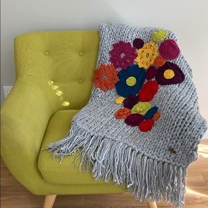 One of a kind Hand-Knitted Chunky Throw